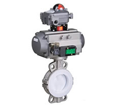 氣動(dòng)襯氟蝶閥 氣動(dòng)襯氟蝶閥